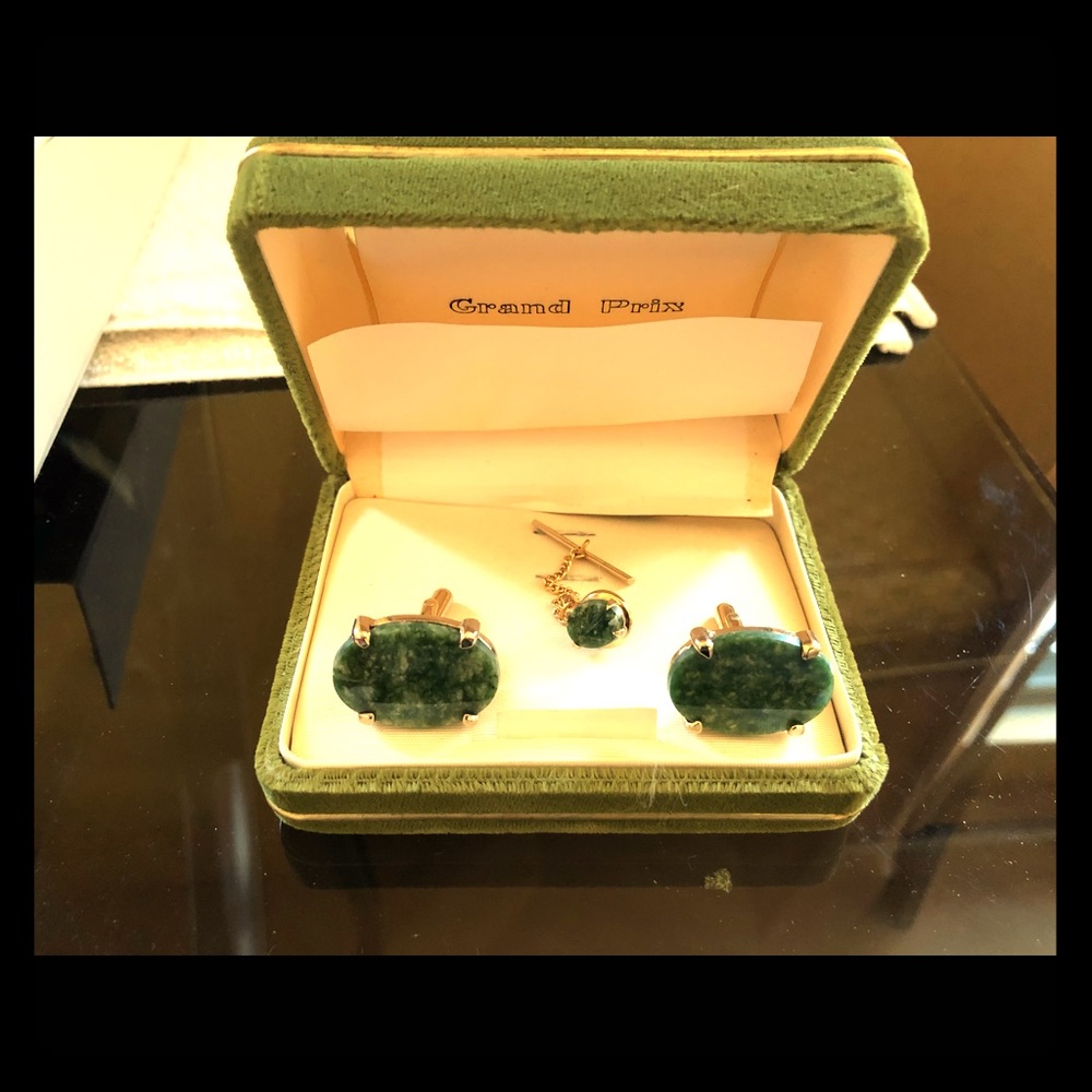 Swank Cuff Links and Tie Clip Set